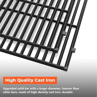 Grill Parts for Weber Genesis 300 (2011-2016 Front Control) – Cast Iron Genesis Grill Grates, 304 Stainless Burner Tubes, 17.5" Flavorizer Bars + Igniter Kit, Fits Genesis E310 E320 E330 S310 S330