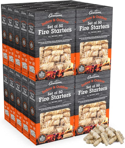 Camerons All Natural Fire Starters (1000 Pack)- Lightning Fast Hardwood Firelighters for Campfire, BBQ Charcoal Grill, Fire Pit & Indoor Fireplace - No Flare Up, Non-Toxic, Wood & Pellet Stove Starter