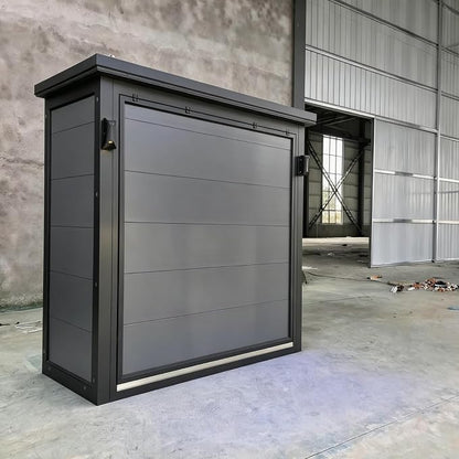Modular Outdoor Kitchen Pod, Prefab Outdoor Kitchen Kits with Roof Sink Burners Storage Cabinet, Outdoor Backyard BBQ Cooking Station Island