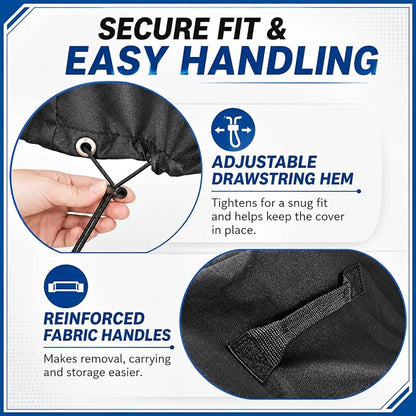 Smoker Cover for Oklahoma Joe’s Highland Offset, Waterproof Grill Cover | Heavy duty smoker cover, 600D PU-coated Oxford, 59"L x 37.5"W x 33.5"H for outdoor charcoal offset smokers with secure straps
