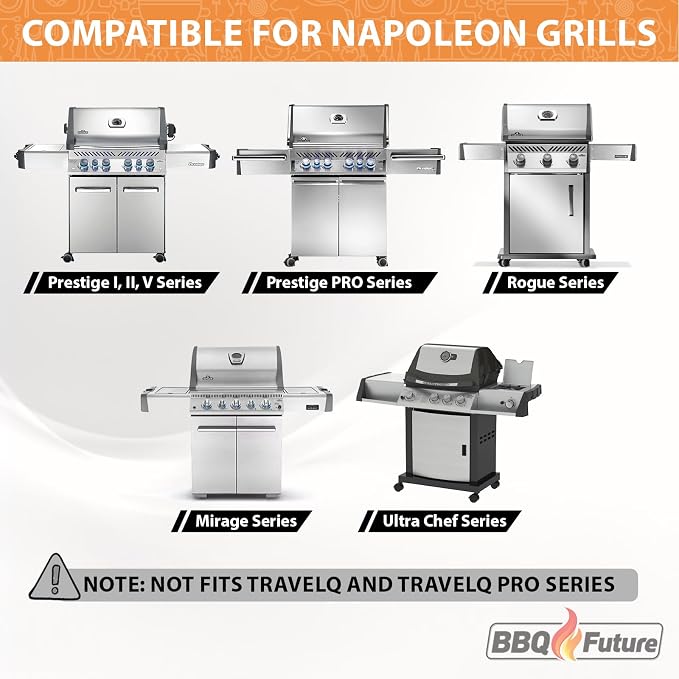 62007 Drip Pans Liners for Napoleon, 20 Pack Grill Grease Tray Parts | Accessories for Napoleon Prestige I/II/V, Prestige PRO, Rogue, Mirage & Ultra Chef, BBQ Disposable Aluminum Foil Replacement