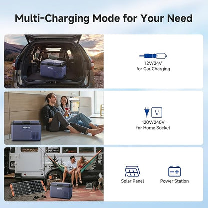 BODEGA12 volt Car Refrigerator -32 QT Portable Freezer IPX4 Waterproof Car Fridge Electric Cooler Ultra-Quiet for Truck Van Camping Travel 12/24V DC 110~240 Volt AC,-4℉~68℉