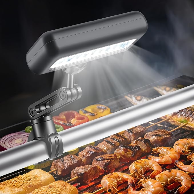 BBQ Grill Light for Blackstone Griddle and Weber Grill, Automatic On/Off BBQ Light, Blackstone Griddle Accessories, LED BBQ Grilling Accessories for Outdoor Grill, Gifts for Men Dad (1, Rectangular)