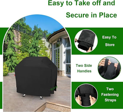 Outdoor Grill Cover Fits Cuisinart Propel+ 4-Burner 3-in-1 Gas Grill CGG-6331, Cover Geny Waterproof 600D Heavy Duty BBQ Grill Covers, 58" L x 26" D x 45" H.