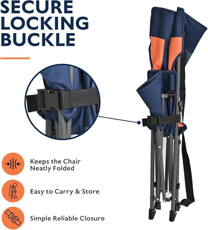 Alvantor® Camping Chair, High Back Folding Beach Chair Breathable for Outdoor, Ergonomic Backrest, Easy Use Portable Lawn Chair Seat for Travel, Fishing, Pinic, Sports Events, 20"x28"x28"