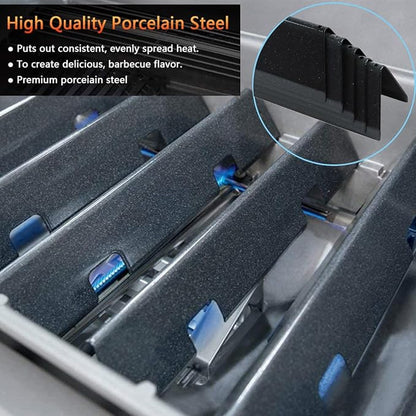 Flavorizer Bars for Weber Spirit 2 Grill Parts: 15.3" Porcelain Steel Heat Plates Replacement for Weber GS4 Spirit II Series E-310,S-310 320 Grills with Front Mount Control (5-Pack)