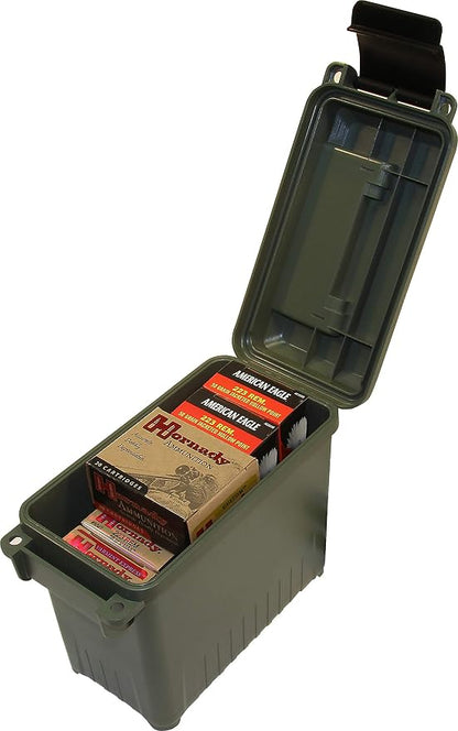 MTM AC15-11 Ammo Can Mini for Bulk Ammo, Water-Resistant Seal, Double Padlock Tabs, 12-Pound Capacity, USA Made, Forest Green