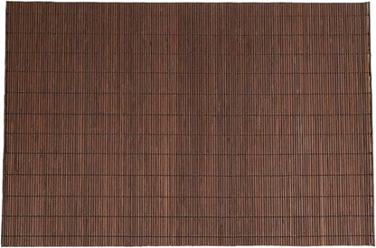 Dining Table Placemat, Heat-Resistant Place Mat Stain Resistant Anti-Skid Washable Bamboo Table Mat Placemat Kitchen Table mat… (Dark Brown(Square))