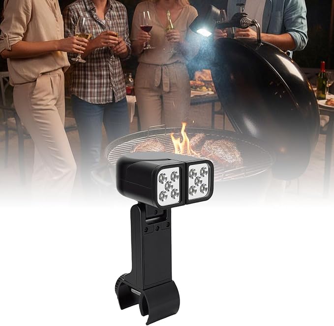 BBQ Grilling Light 360 Degree Rotatable Clip On Barbecue Grill Lamp with Touch Switch 10PCS F5 Light Chips Aluminum Alloy Bracket