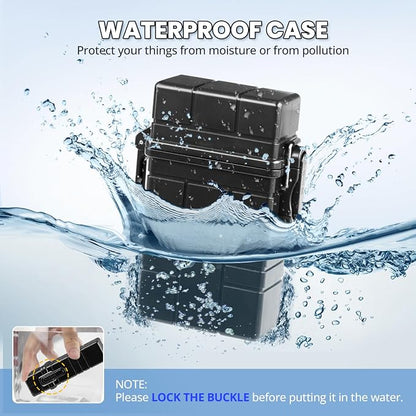Waterproof Case, Airtight Holder Case for Whole Package 20pcs 84-100mm Size, EDC Survival Container for Fishing Kit, Match Seal Storage Dry Box, Camping Essentials, Cool Gadgets for Men Women