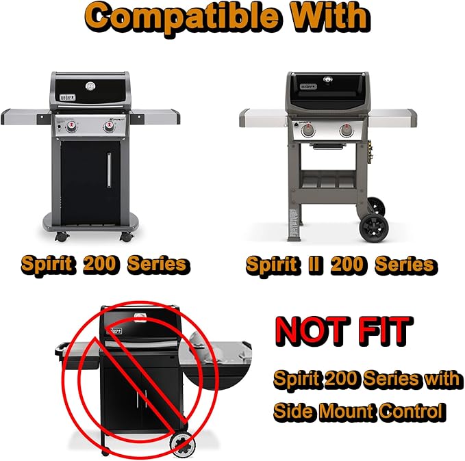 Spirit E-210 Grill Replacement Parts for Weber Spirit 200 Series Grill Parts Spirit E210 S210 210 Spirit II E-210 Spirit 2 E210 46110001 44010001 2 Burner 7635 Flavorizer Bars 68949 Burner Tube Kit