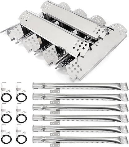 Criditpid Grill Replacement Parts for Nexgrill 6 Burner 720-0898, 720-0898A, Nexgrill 720-0830H 720-0783E 720-0888 720-0888N Gas Grill, Grill Heat Plates Burners and Igniters for Nexgrill Parts