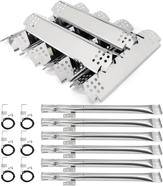 Criditpid Grill Replacement Parts for Nexgrill 6 Burner 720-0898, 720-0898A, Nexgrill 720-0830H 720-0783E 720-0888 720-0888N Gas Grill, Grill Heat Plates Burners and Igniters for Nexgrill Parts