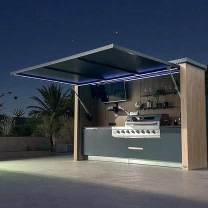 Tailor-Made Prefab BBQ Island - Choose Your Dimensions & Appliance Layout - Heavy Duty Modular Outdoor Kitchen for Garden