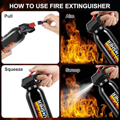Fire Extinguishers with Mount Bracket - 12 Pack Small Portable Fire Extinguisher for Home, Kitchen, Car, Boat, RV, Vehicle - 620ml Water-Based Fire Extinguisher for Class A, B, C, K Fire