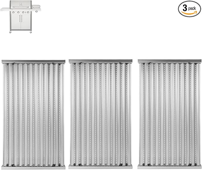 SafBbcue 3 Pack Stainless Steel G533-2200-W1 True Infrared Grill Emitter Plates for Charbroil 463242715 463242716 463276016 466242715 466242815 463257520 17 Inch Replacement Grill Emitter Grates Parts