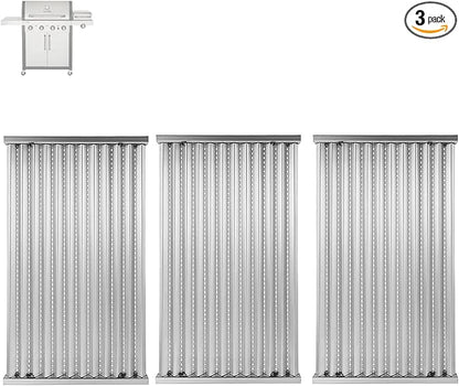 SafBbcue 3 Pack Stainless Steel G533-2200-W1 True Infrared Grill Emitter Plates for Charbroil 463242715 463242716 463276016 466242715 466242815 463257520 17 Inch Replacement Grill Emitter Grates Parts