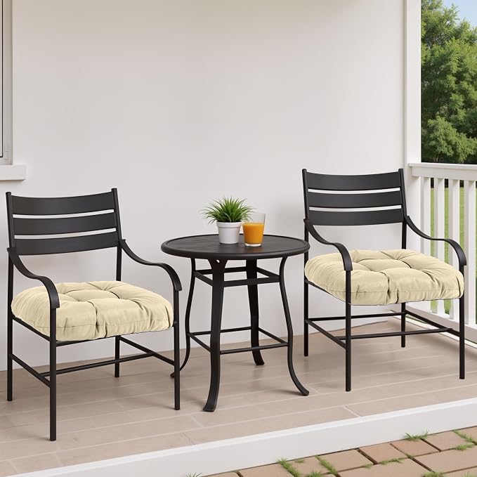 MTMR 2Pcs Outdoor Chair Cushions, Patio Furniture Seat Pads, Waterproof | 2Pcs , waterproof cover, u-shaped, no-fading, thick patio seat pads for outdoor wicker furniture in yard, 19x19x4