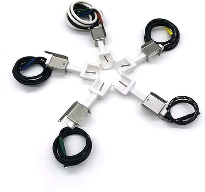 WEMEIKIT 1836-13 7628 7629 Universal Igniter Kit for Weber Genesis 300 Series Front-Control Grills, Genesis E/S 310 320 330 Starter Kit, 65946 65942 Part, 4-Outlet Ignition Replacement 88826