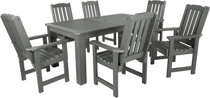 highwood AD-ST7LH1CO4AA-CGE Lehigh 7pc Rectangular Dining Set 72" x 42", Coastal Teak