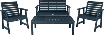highwood Weatherly 4-Piece Garden Conversation Set, Federal Blue