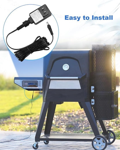 Power Adapter Replacement 9004190216 Fit for Masterbuilt Gravity Series 560/800/1050 XL for Digital Charcoal Grill and Smoker Combo with 15 FT Long Cord