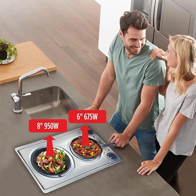 Summit 12" 2 Burner Electric Cooktop 115 Volt Coil Electric Cooktop, ADA compliant, Stainless Steel- CCE213SS