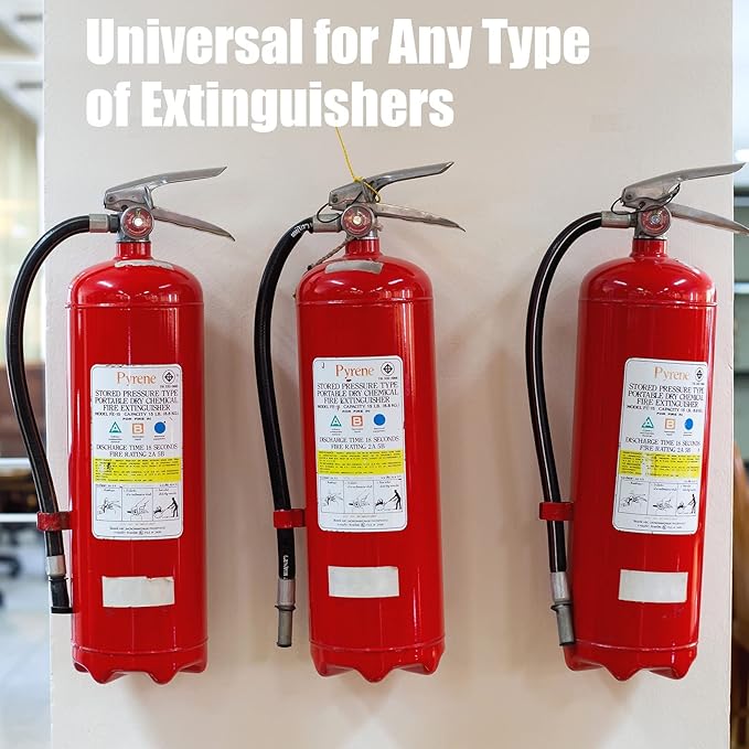Queekay 20 Pack Fire Extinguisher Mount Universal Bracket 5 to 40 lb Fire Extinguisher Holder Wall Hook Hanger (Classic Style)