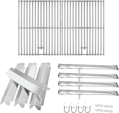 BQMAX Grill Replacement Parts for Nexgrill 4 Burner 720-0830X, Cooking Grate, Burner and Heat Plates for Nexgrill Replacements Part 4 Burner, Grill Parts Kit for Nexgrills 720-0830X Replacement Parts