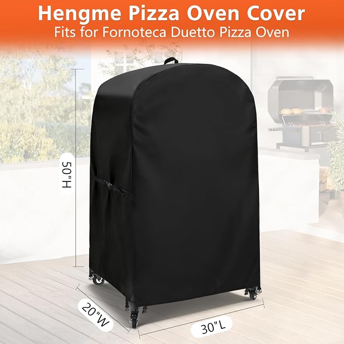 Pizza Oven Cover for Fornoteca Pizza Oven for Blackstone 16" | Outdoor Accessory Fits for Blackstone 16" Gas Propane Pizza Ovens, Waterproof Heavy Duty Protective Cover - 30x20 x50 Inch