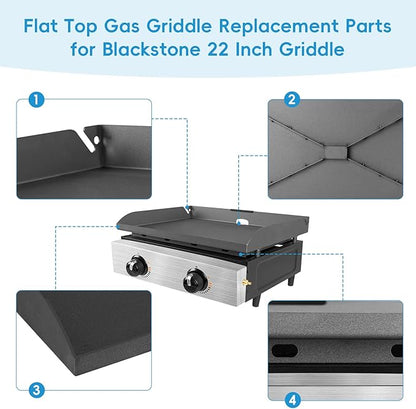 Upgrade 22" Griddle Top for Blackstone 1666, Griddle Replacement Top for Blackstone 22 Inch 1666 1813 2203 2304 Tabletop Replacement