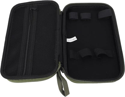 Dan&Dre EVA Shockproof Portable Camping Grill Flashlight Box/Cover with Large Capacity, Fixing Strap, Lightweight for Outdoor Activities, Camping, BBQ, Hiking (Army Green)