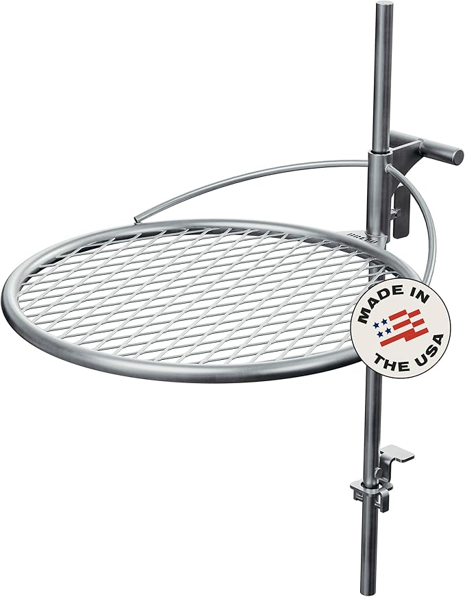 Outpost Grill 19 - Campfire Grill- Breeo X Series Accessory - Stainless Steel, Durable, USA Made - Campfire Grate - Camping Cooking Rack - Fire Pit Accessories