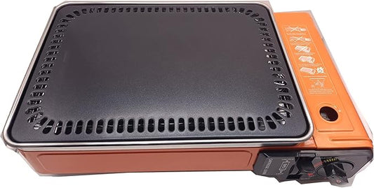 Portable BBQ Stove Grill Folding Charcoal Grill Outdoor Stainless Steel BBQ Grill Camping Cooking Picnic Barbecue Tools (Color : Orange)