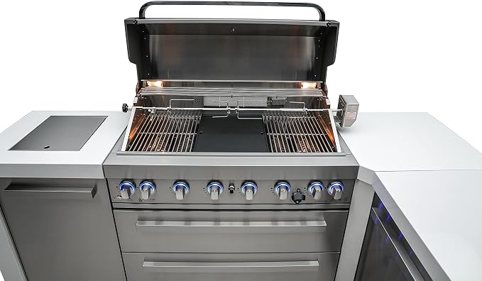 Mont Alpi MAGR Dual Sided Heavy Duty Cast Iron Reversible Griddle Grill Pan Plate - Flat & Ridged Surface - Fits Any MABi805 & MABi400 Built-in and MAi805 MAi400 & MA-957 Outdoor Kitchen Island Grill