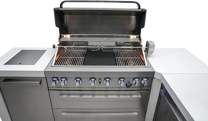 Mont Alpi MAGR Dual Sided Heavy Duty Cast Iron Reversible Griddle Grill Pan Plate - Flat & Ridged Surface - Fits Any MABi805 & MABi400 Built-in and MAi805 MAi400 & MA-957 Outdoor Kitchen Island Grill