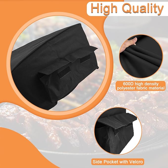 Portable Grill Cover, Ranger Cover for Traeger Grill BAC475 Scout and Range Grill Cover, Blackstone 17" Griddle w/Hood, 21" x 19.5" x 12", Heavy Duty Waterproof Barbecue Grill Cover, Black