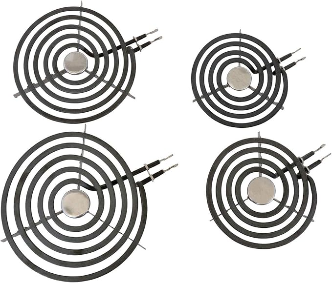 Kitchen Basics 101 WB30T10074 WB30T10078 Electric Range 4 Piece Set Surface Element Burner Kit for GE Hotpoint AP3186376, 243922, 911363, WB30T10033, AP5983743, WB30X20479, WB30X24401, PS11721464