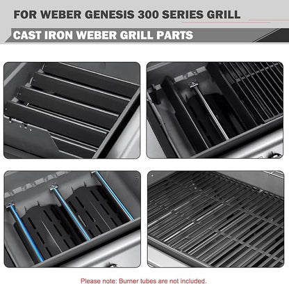 Genesis E310 Grill Replacement Parts 7621 Flavorizer Bars Parts 7524 Grill Grates 65505 Heat Deflector Weber Genesis E-330 E-310 S-330 EP-330 Grill Parts 7620 Flavor Bars Cooking Grates Replacement