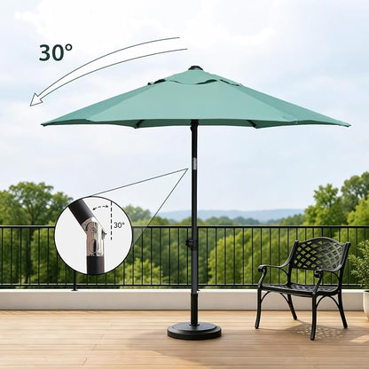 AMMSUN 6FT Patio Umbrella, Outdoor Table Umbrella with Push Button Tilt | UPF50+ Sun Protection and Water-Resistant Fabric, Premium Steel Pole and Ribs, Height-Adjustable and Push-Button Tilt