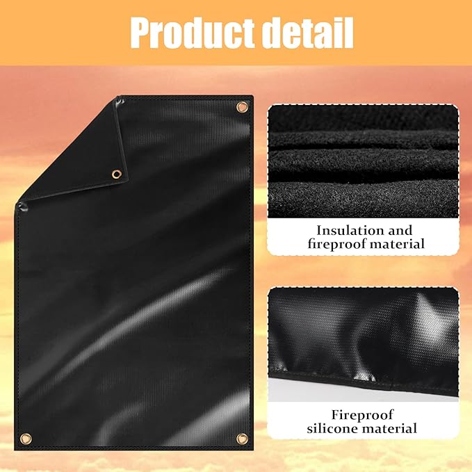 30 x 40in Grill Thermal Insulated Blanket for Winter Cooking,Smoker Insulation Blanket Heat Shield Carbon Felt Welding Blanket to Save Heat for Stove, Fireplace, Welders, Plumbers