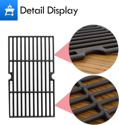 DGF493BNP DGH474CRP Grill Grates Replacement Parts for Dyna Glo Grill Grates 4 5 Burner Gas Grate DGF493PNP-D DGB495SDP-D Backyard BY13-101-001-12 Uniflame GBC1134W Cast Iron Cooking Grates Grids