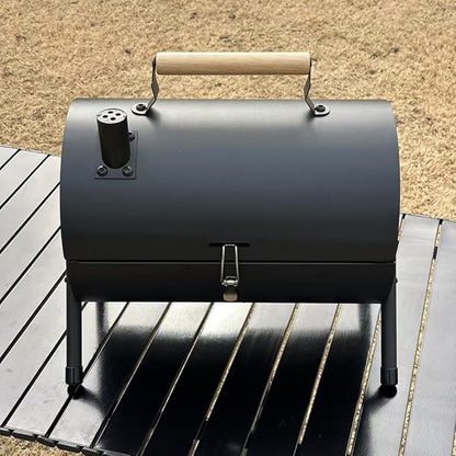 Portable Charcoal Grill with, Small Tabletop Barbecue Grill for Outdoor Camping Backyard Party BBQ Cooking, Extra Thick Steel & Heavy Duty, Innovative Design & Easy Assembly