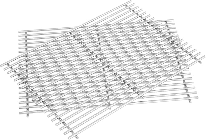 Uniflasy 18.75" Cooking Grate for Weber Genesis II 300 Genesis II LX 300 Series Gas Grills, Genesis ll LX E-340/S-340, Genesis ll S-310, Genesis ll 310/335 304 Stainless Steel Grates for Weber 66095