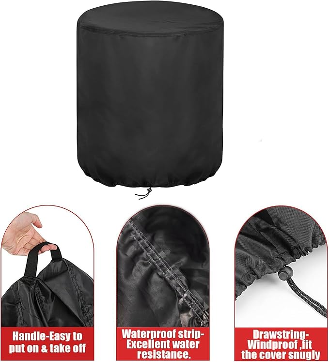 Outdoor Fryers Cover for Feasto 30QT Turkey Fryer, Waterproof Deep Fryer Cover for Outdoor Cooking - 16" W x 33" H