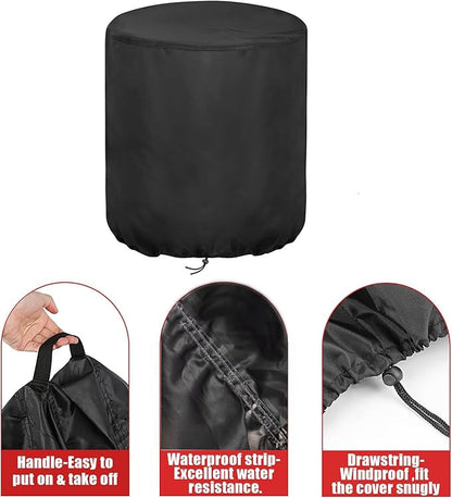 Outdoor Fryers Cover for Feasto / for RYHOFOUD Propane Fryer Pot, Waterproof Outdoor Propane Gas Fish Fryer Pot Kit Covers for Deep Fryer Turkey Fryer Outdoor Cookers- 20”Dx23”H, Black