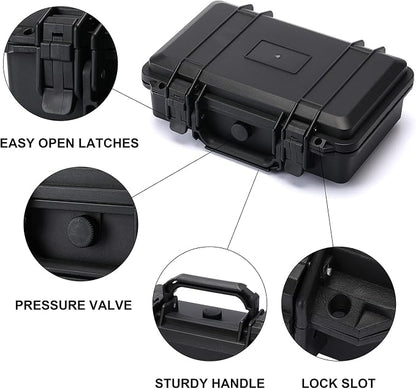 CASOMAN 11.5-Inch Water-Proof & Explosion-Proof Box, with Cush- Proof Sponge, IP67 Water Proof Grade, Customizable Foam