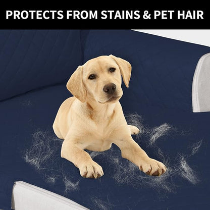Easy-Going Reversible Couch Cover, Chaise Lounge, Navy/Navy | Machine Washable Slipcover For Dogs, Water Resistant Furniture Mat For Living Room, Non-Slip Sofa Cover, Pet Friendly