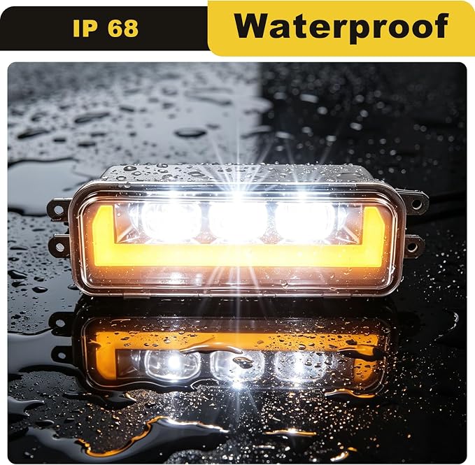 35W Upgrade Front Bumper Led Bar for Toyota Tundra 2022-2026 4Runner | 6th gen Fog Lights assembly Accessories White Brightness,daytime running turn signal light