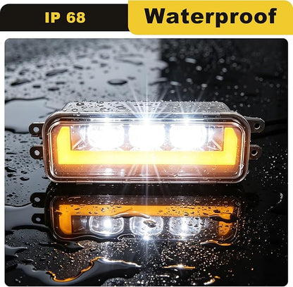 35W Upgrade Front Bumper Led Bar for Toyota Tundra 2022-2026 4Runner | 6th gen Fog Lights assembly Accessories White Brightness,daytime running turn signal light